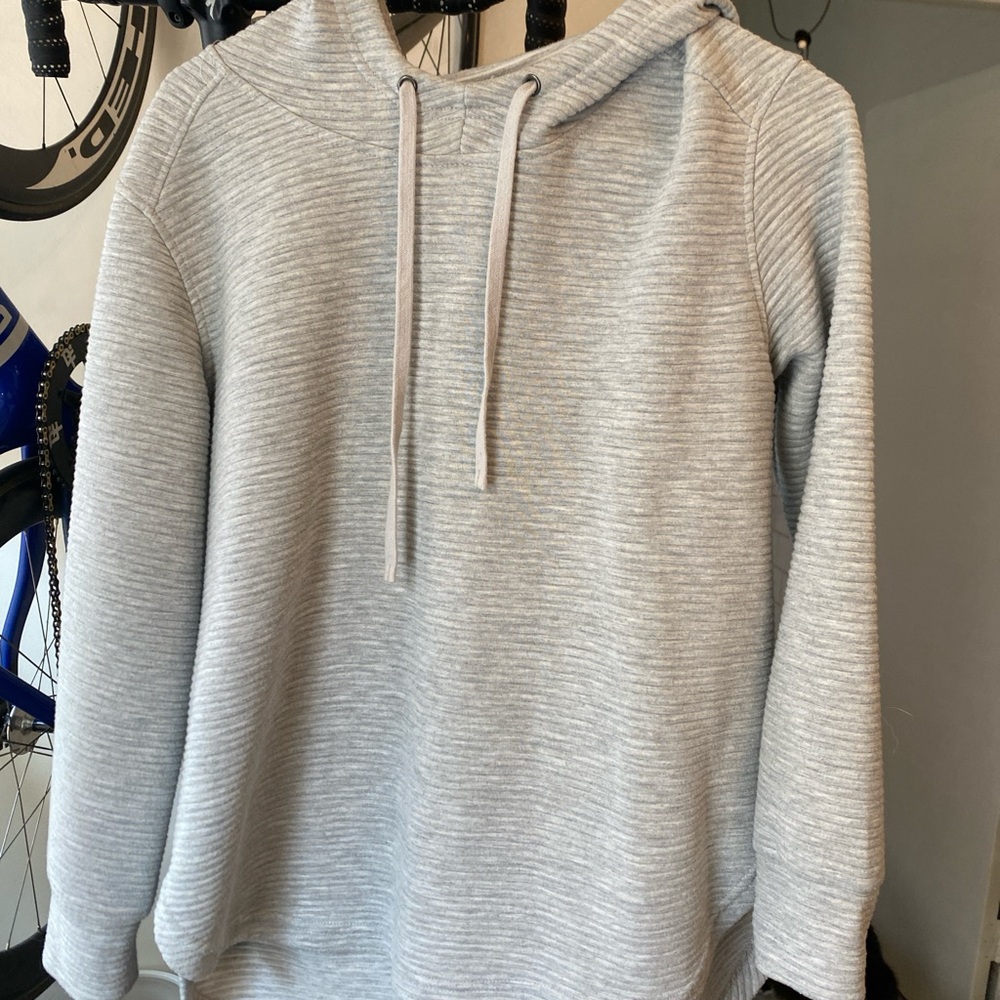 Jane and Delancey Gray Hooded Sweater